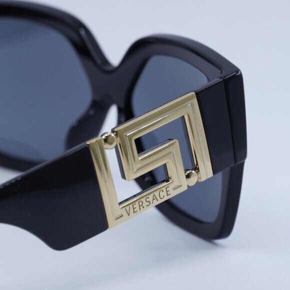 Versace VE4402 GB1/87 Sunglasses Black Square Frame, Dark Grey Lenses - Picture 6 of 12